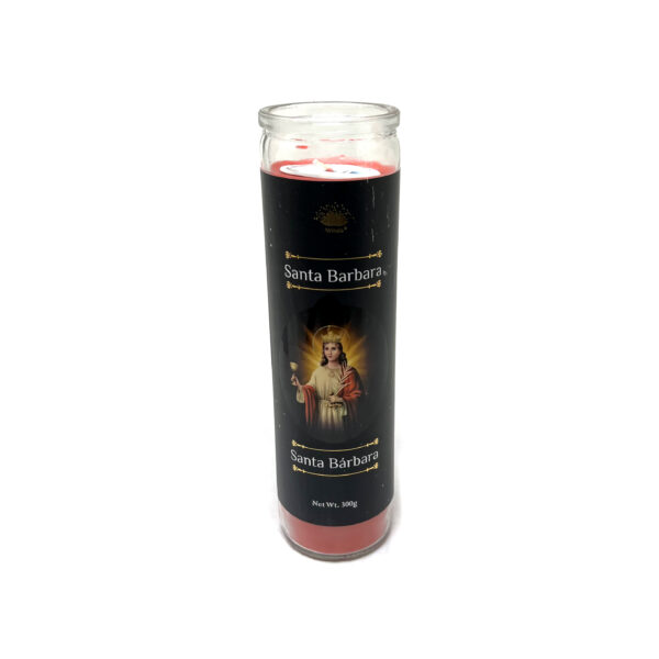 Shreyshti Candle Glass Jar Santa Barbara, Scented Approx 8" for spell, wiccan, pagan, rituals, reiki, religious, aroma therapy purposes - Image 2